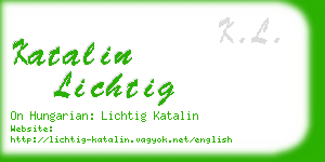 katalin lichtig business card